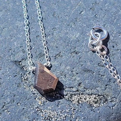 Brown Sapphire Sterling Silver Necklace