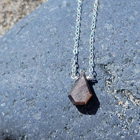 Brown Sapphire Sterling Silver Necklace