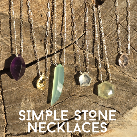 Simple Stone Necklaces