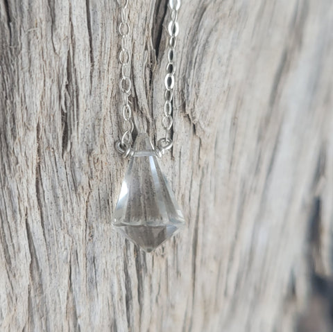 Clear Quartz Sterling Silver Necklace