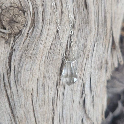 Clear Quartz Sterling Silver Necklace