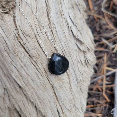 Rainbow Obsidian Sterling Silver Necklace