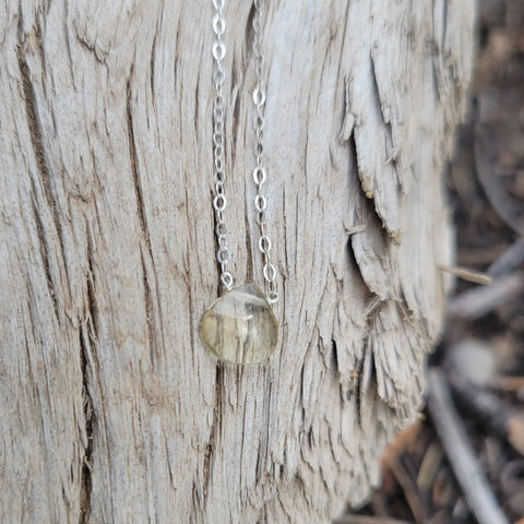 Lemon Quartz Solar Plexus Chakra Necklace