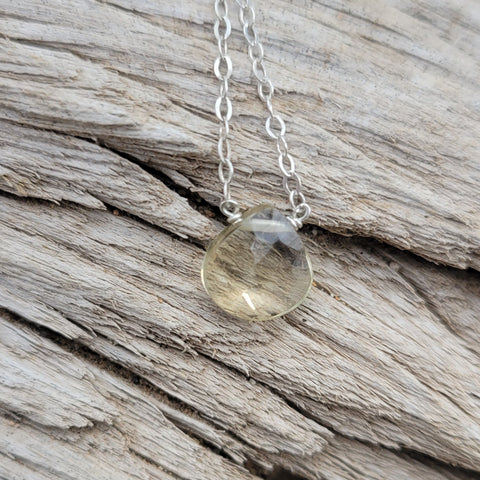 Lemon Quartz Solar Plexus Chakra Necklace