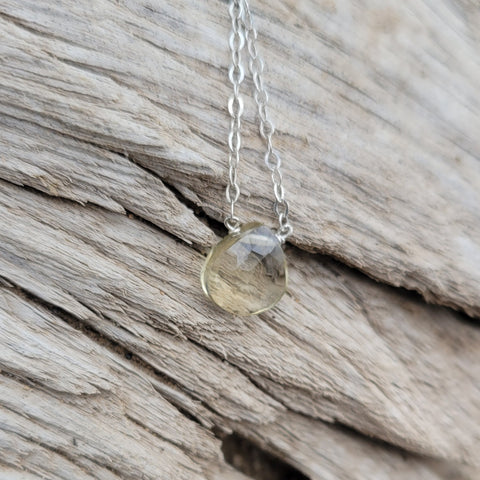 Lemon Quartz Solar Plexus Chakra Necklace