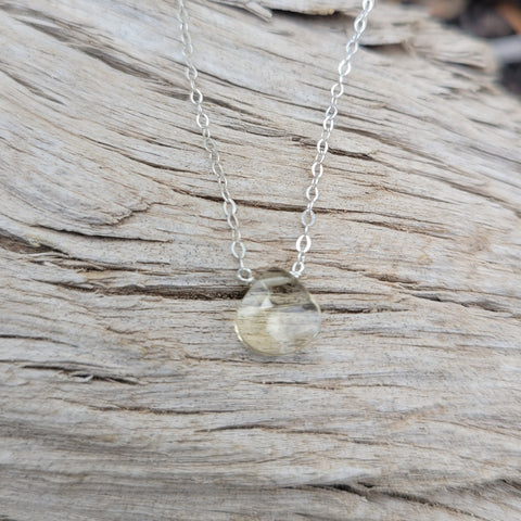 Lemon Quartz Solar Plexus Chakra Necklace