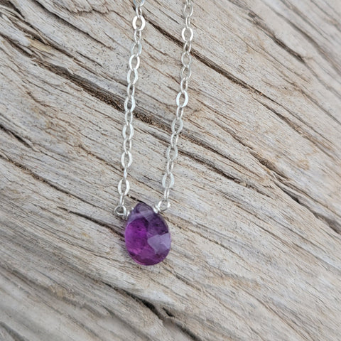 Amethyst Little Sterling Silver Necklace