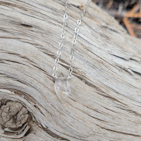 Rose Quartz Sterling Silver Necklace