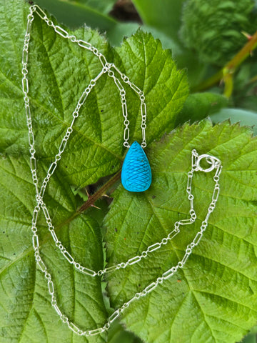 Antique Carved Chinese Gem Turquoise Sterling Silver Necklaces