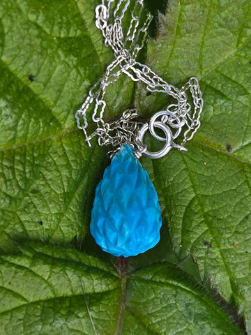 Antique Carved Chinese Gem Turquoise Sterling Silver Necklaces