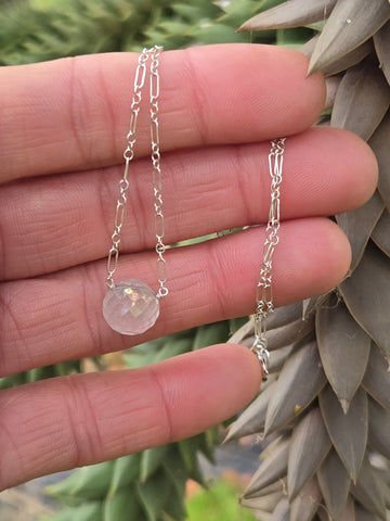 Labyrinth Crystal Ball Sterling Silver Necklace