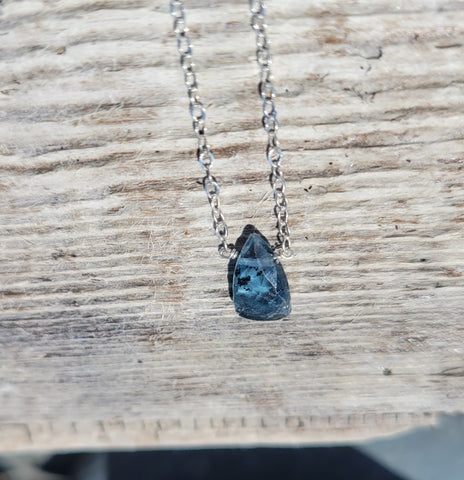 Blue Kyanite Sterling Silver Necklace