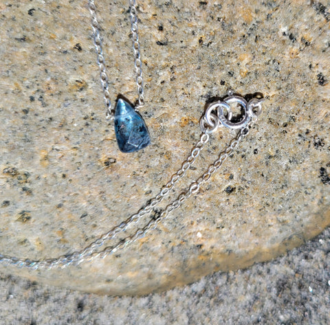 Blue Kyanite Sterling Silver Necklace