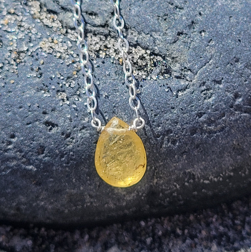 Heliodor Sterling Silver Necklace