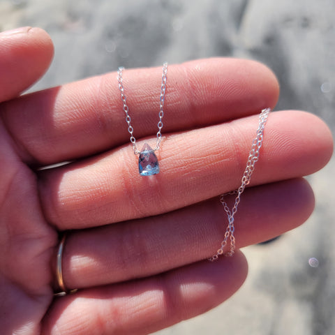 Blue Kyanite Sterling Silver Necklace