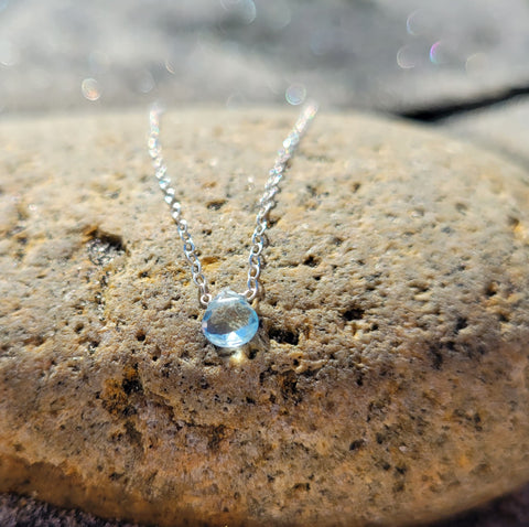 Blue Topaz Sterling Silver Necklace