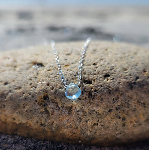 Blue Topaz Sterling Silver Necklace