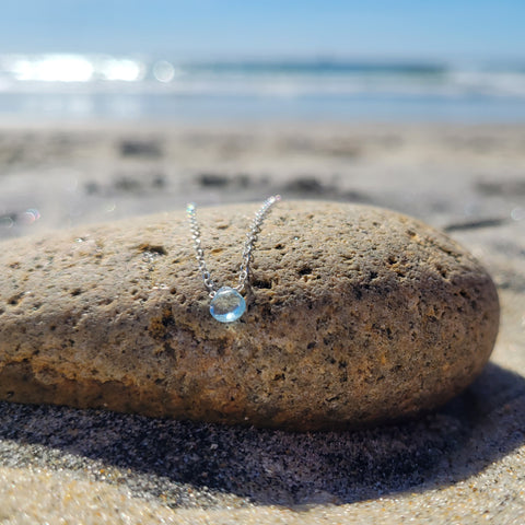 Blue Topaz Sterling Silver Necklace