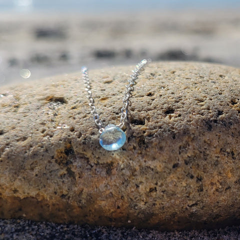Blue Topaz Sterling Silver Necklace