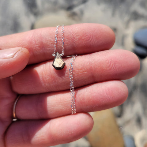 Brown Sapphire Sterling Silver Necklace