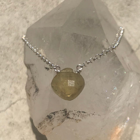 Grossular Garnet Sterling Silver Necklace