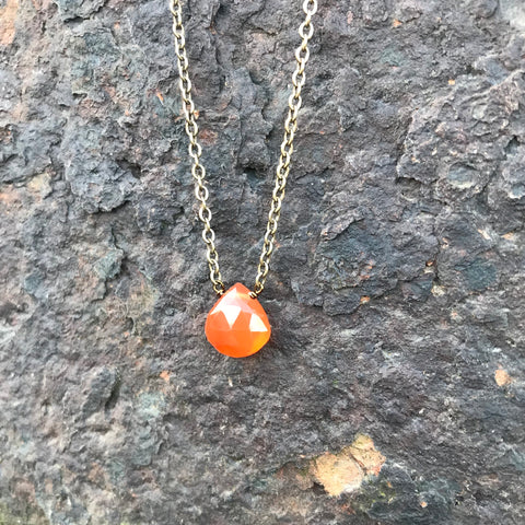 Carnelian Sterling Silver Necklace