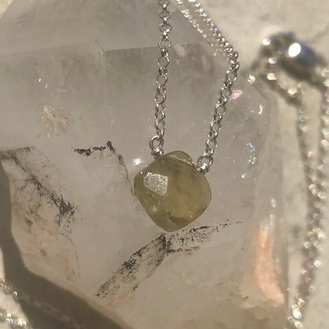 Grossular Garnet Sterling Silver Necklace