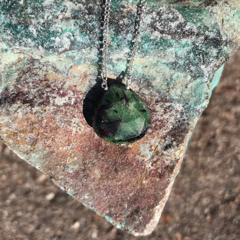 Zoisite Drop Necklace