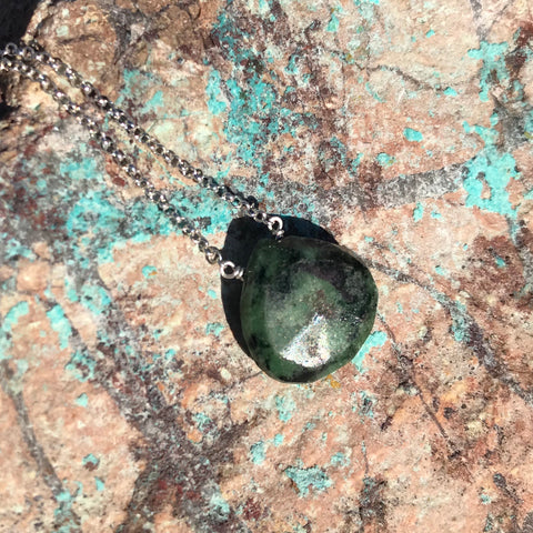 Zoisite Drop Necklace