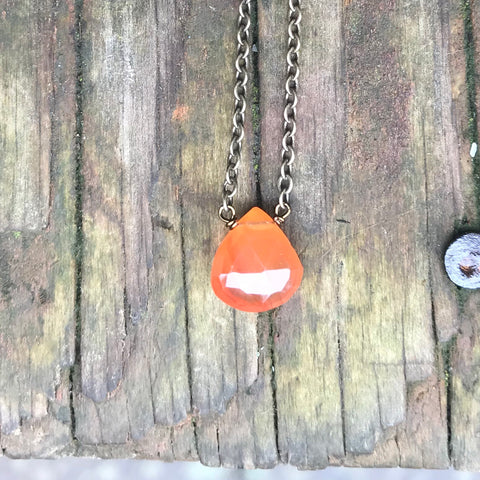 Carnelian Sterling Silver Necklace