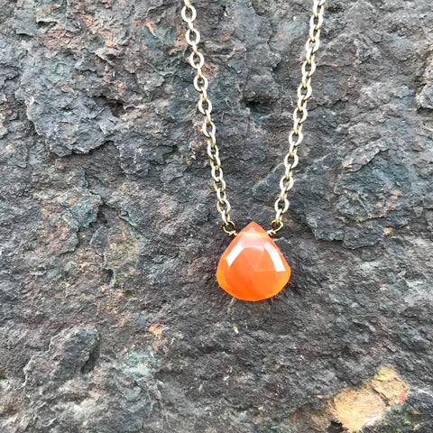 Carnelian Sterling Silver Necklace