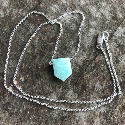 Amazonite Sterling Silver Necklace