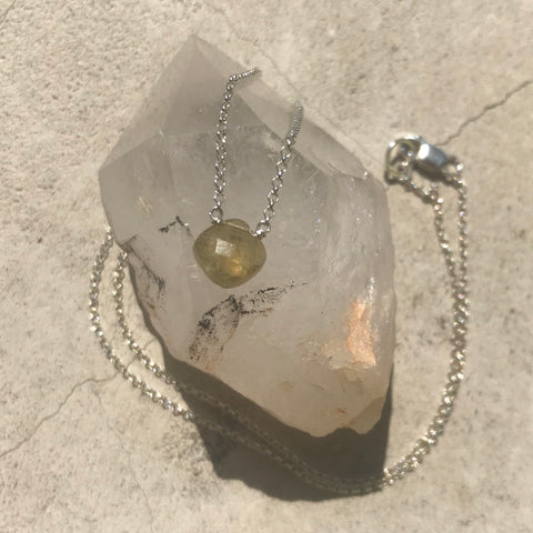 Grossular Garnet Sterling Silver Necklace