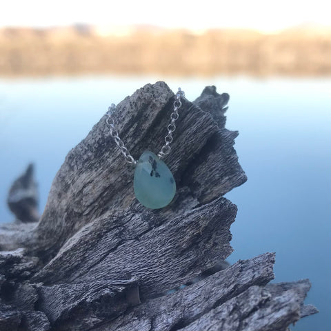 Peruvian Opal Faceted Sterling Silver Necklace