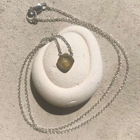 Grossular Garnet Sterling Silver Necklace
