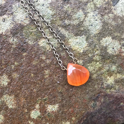 Carnelian Sterling Silver Necklace