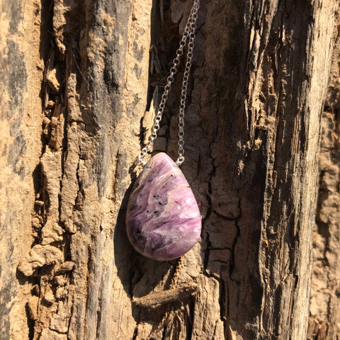 Charoite Sterling Silver Necklace