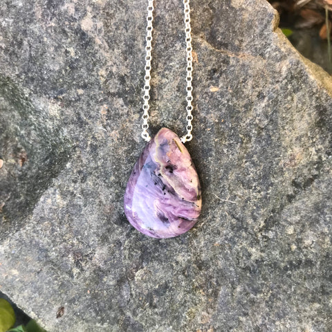 Charoite Sterling Silver Necklace