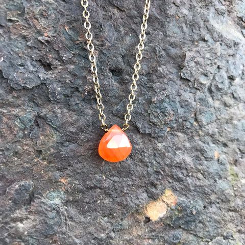 Carnelian Sterling Silver Necklace