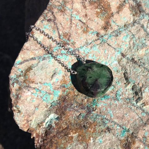 Zoisite Drop Necklace