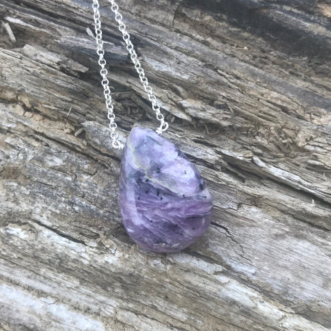 Charoite Sterling Silver Necklace